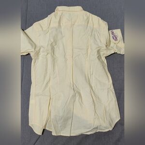 Kraft Bagelfuls branded tan button up dress shirt